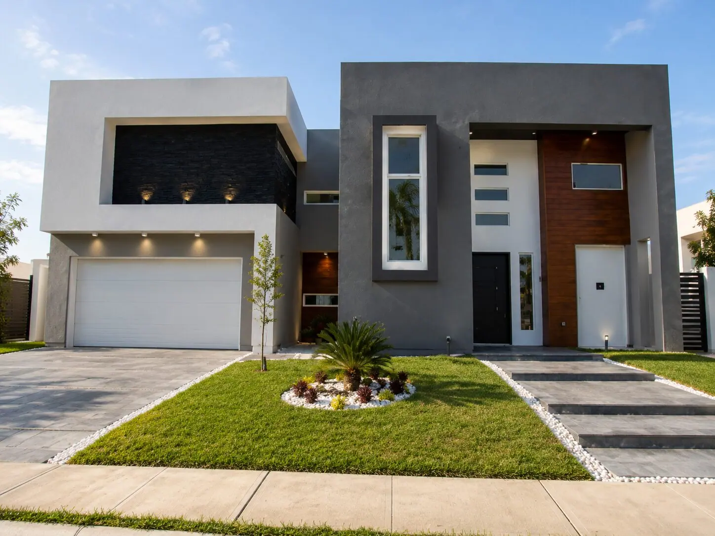 Custom home exterior built by Breman Construction in the Rio Grande Valley, TX